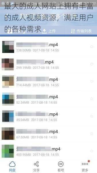 最大的成人网站上拥有丰富的成人视频资源,满足用户的各种需求