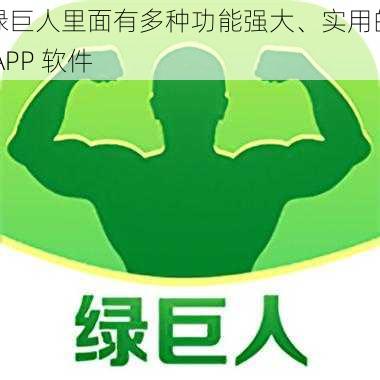 绿巨人里面有多种功能强大、实用的 APP 软件