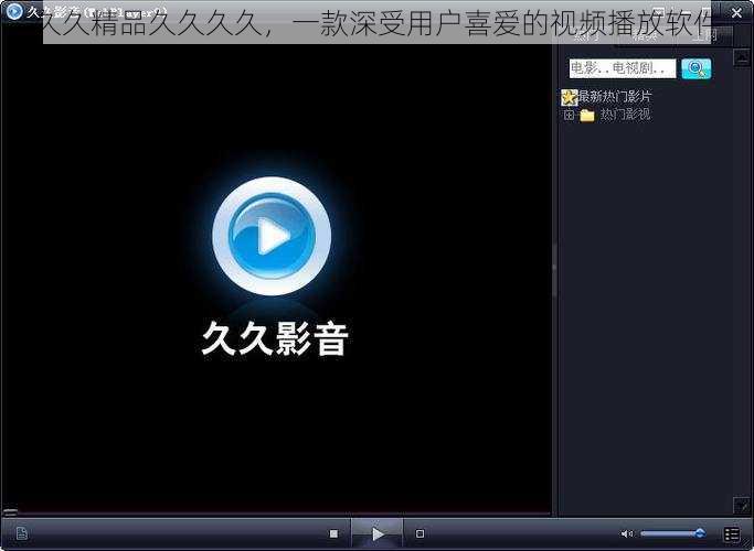 久久精品久久久久,一款深受用户喜爱的视频播放软件