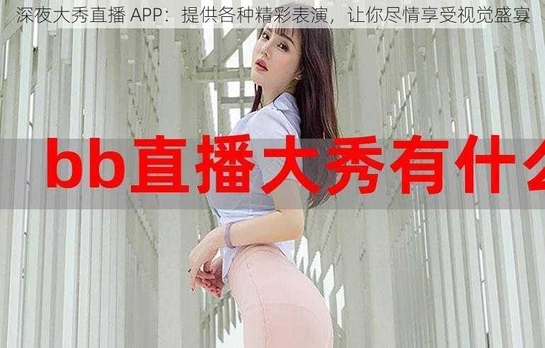 深夜大秀直播 APP:提供各种精彩表演,让你尽情享受视觉盛宴
