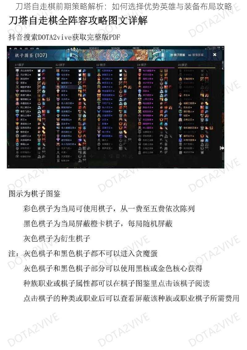 刀塔自走棋前期策略解析:如何选择优势英雄与装备布局攻略