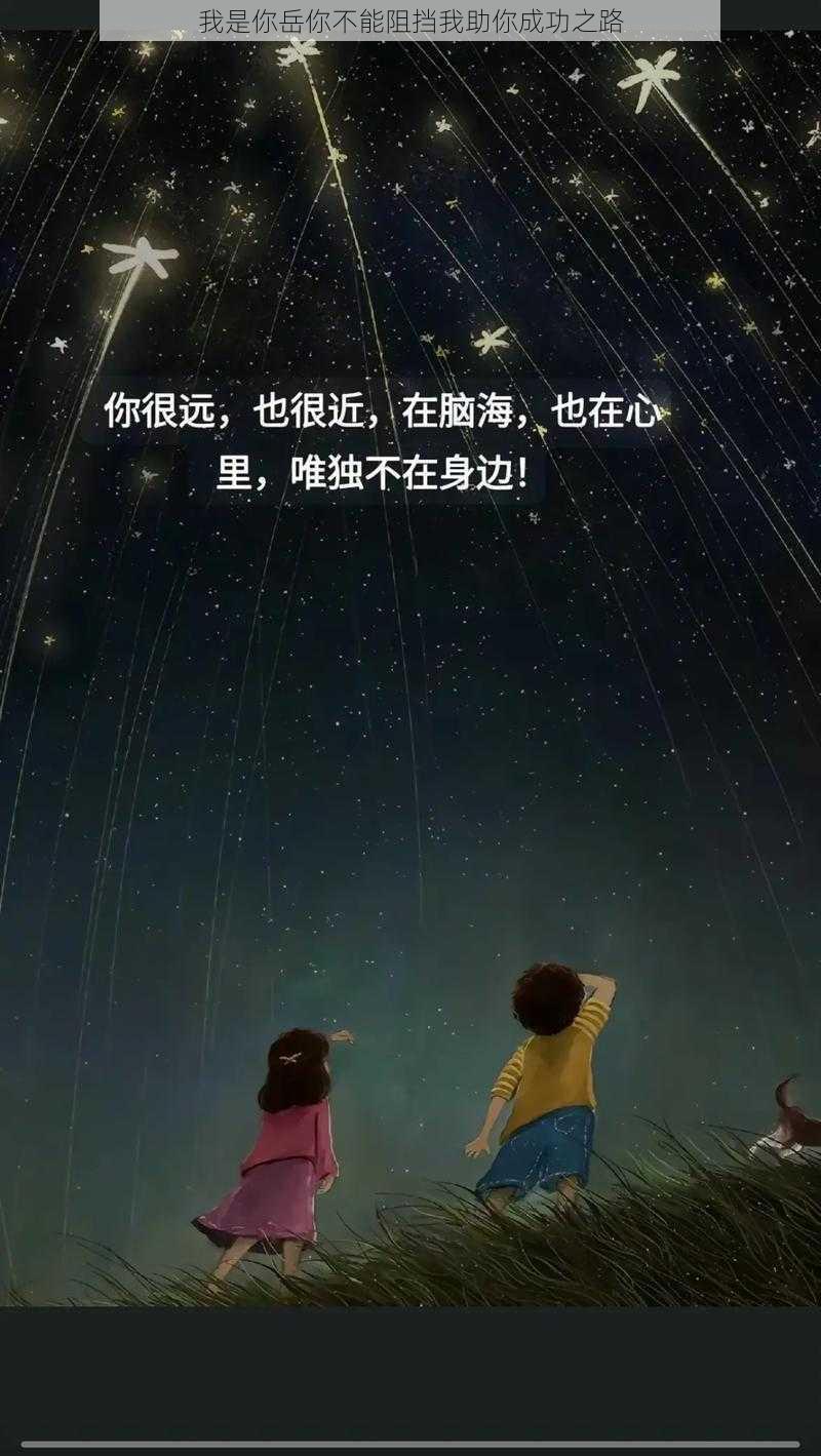 我是你岳你不能阻挡我助你成功之路
