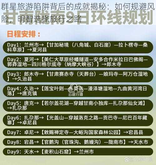群星旅游陷阱背后的成就揭秘:如何规避风险,明智选择旅行之路