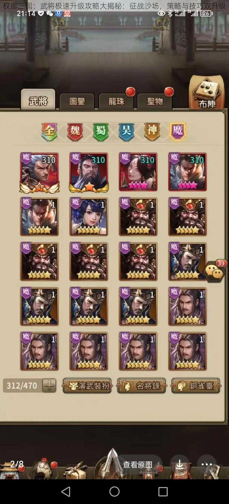 权御三国:武将极速升级攻略大揭秘:征战沙场,策略与技巧双升级