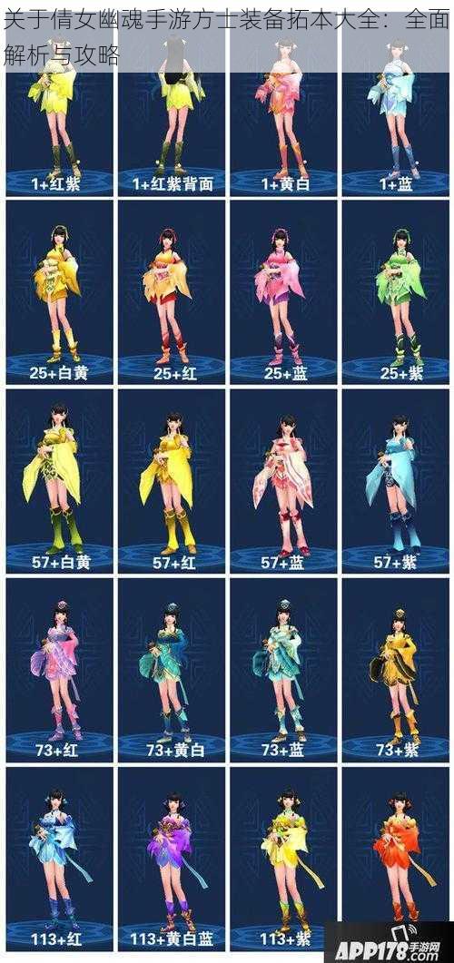 关于倩女幽魂手游方士装备拓本大全:全面解析与攻略
