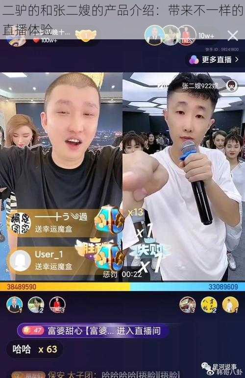 二驴的和张二嫂的产品介绍:带来不一样的直播体验