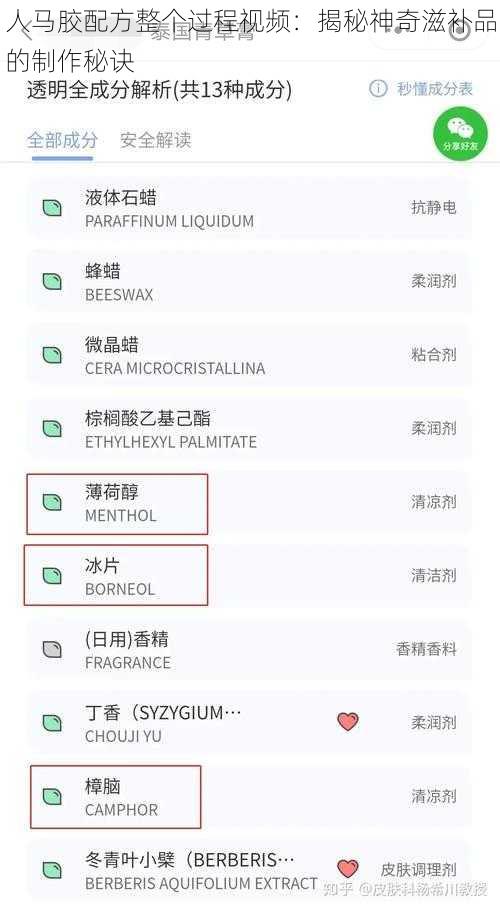 人马胶配方整个过程视频:揭秘神奇滋补品的制作秘诀