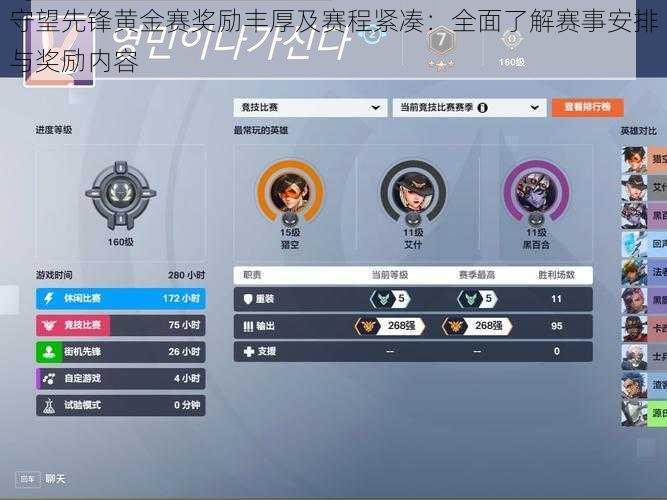 守望先锋黄金赛奖励丰厚及赛程紧凑：全面了解赛事安排与奖励内容