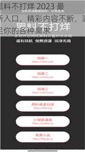 黑料不打烊 2023 最新入口,精彩内容不断,满足你的各种需求
