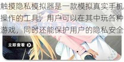 触摸隐私模拟器是一款模拟真实手机操作的工具,用户可以在其中玩各种游戏,同时还能保护用户的隐私安全