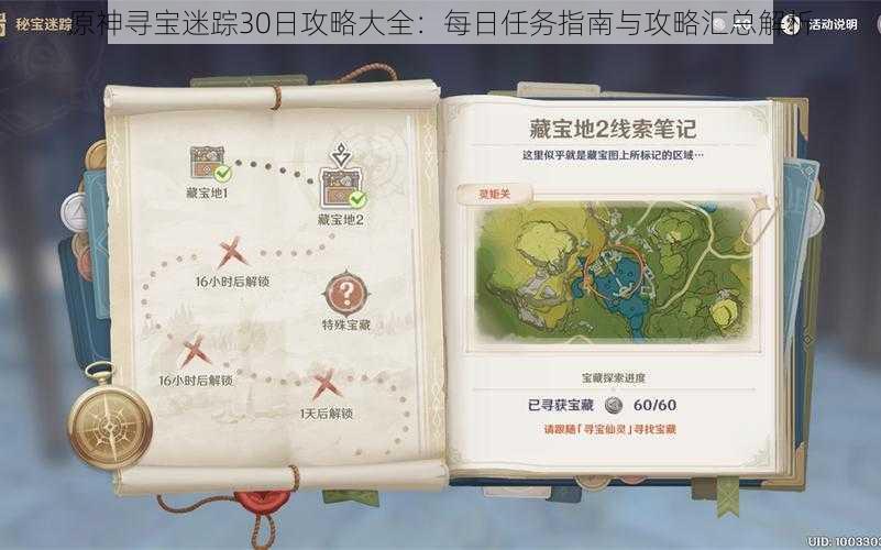 原神寻宝迷踪30日攻略大全:每日任务指南与攻略汇总解析