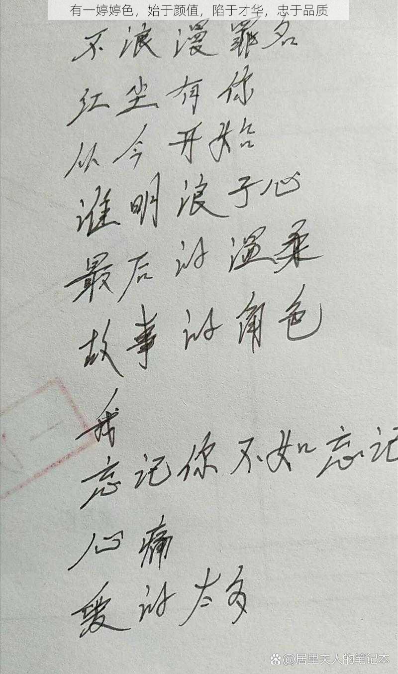 有一婷婷色,始于颜值,陷于才华,忠于品质