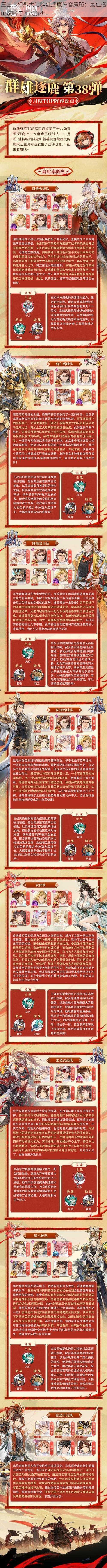 三国志幻想大陆群雄逐鹿阵容策略:最佳搭配攻略与实战解析