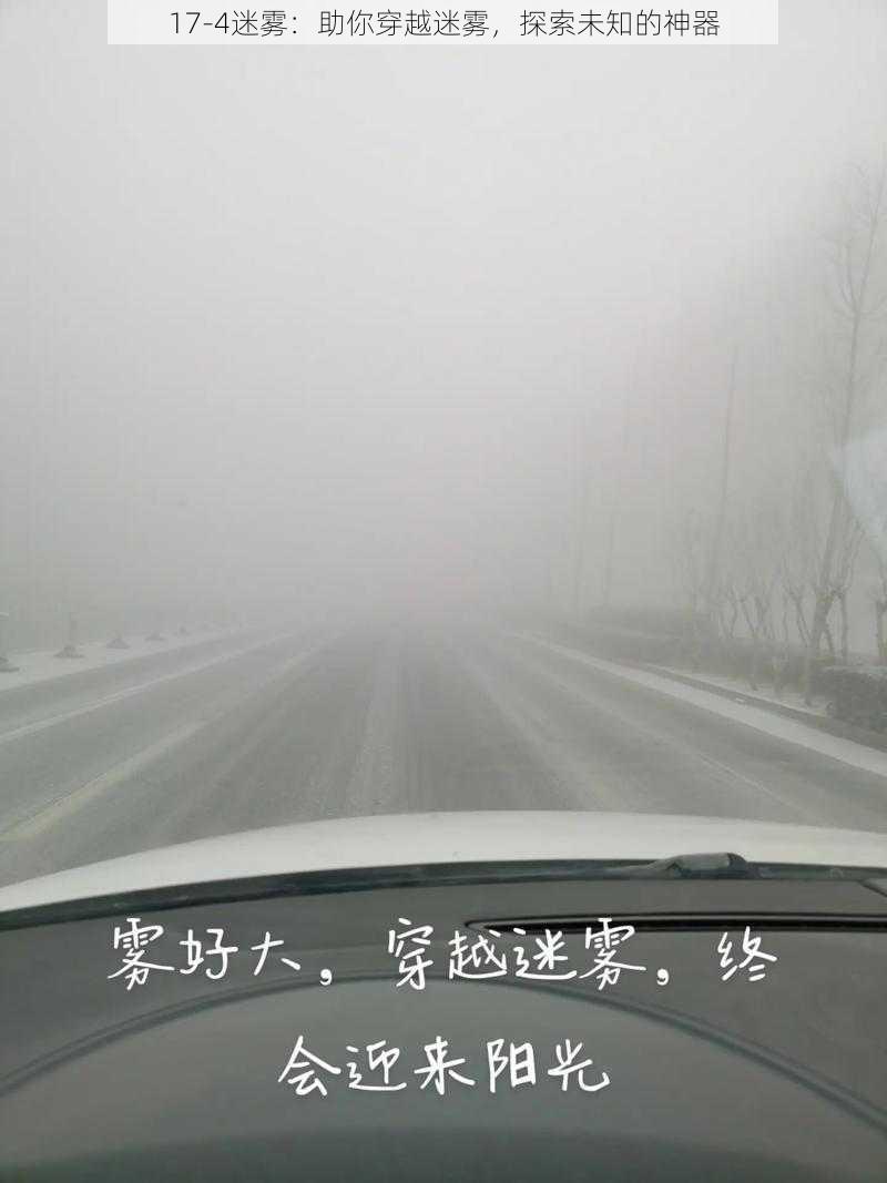 17-4迷雾:助你穿越迷雾,探索未知的神器