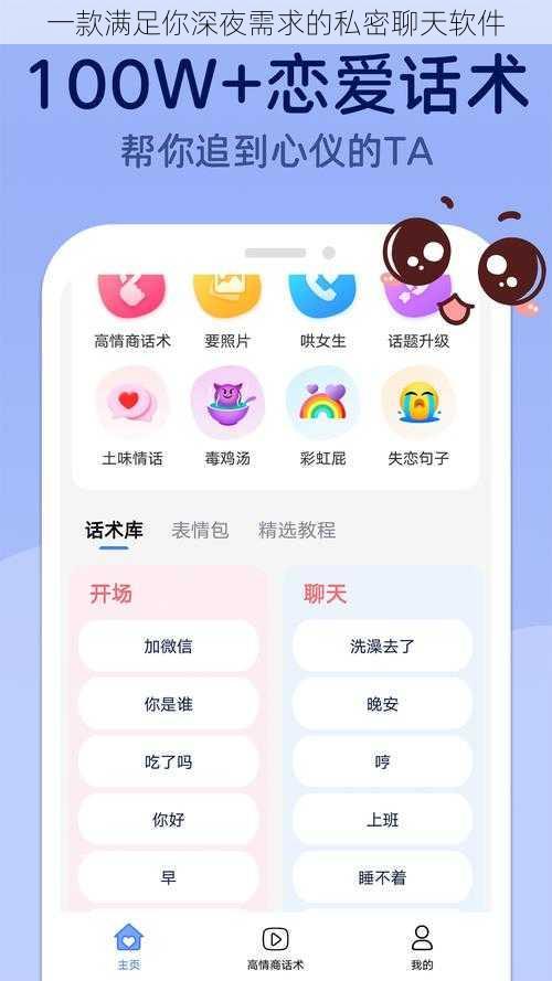 一款满足你深夜需求的私密聊天软件