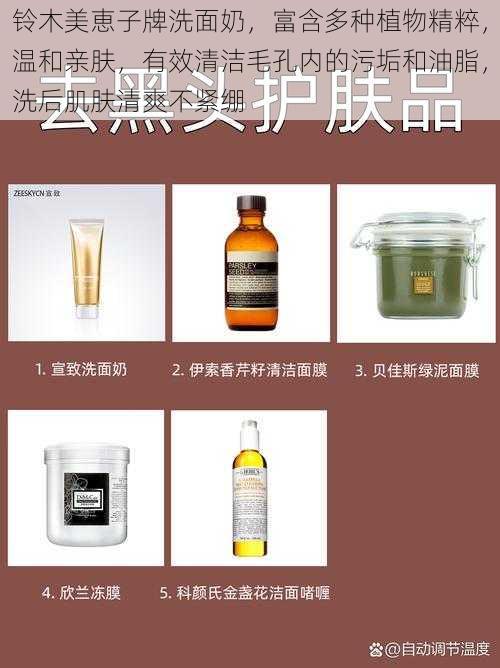 铃木美恵子牌洗面奶,富含多种植物精粹,温和亲肤,有效清洁毛孔内的污垢和油脂,洗后肌肤清爽不紧绷