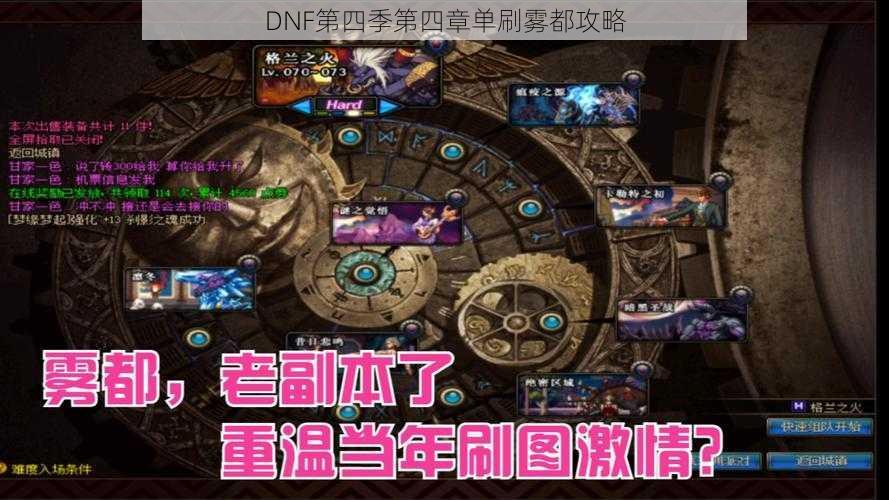 DNF第四季第四章单刷雾都攻略