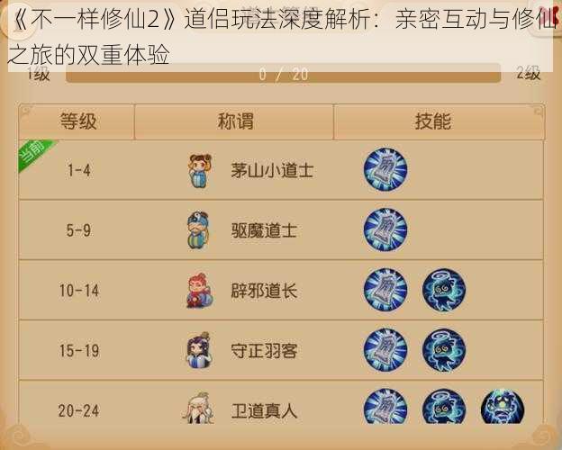 《不一样修仙2》道侣玩法深度解析:亲密互动与修仙之旅的双重体验