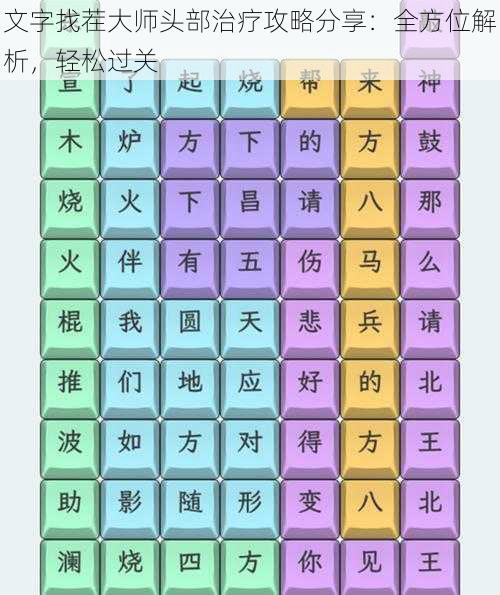 文字找茬大师头部治疗攻略分享:全方位解析,轻松过关