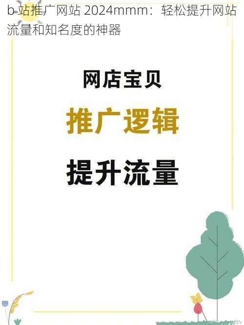 b 站推广网站 2024mmm:轻松提升网站流量和知名度的神器