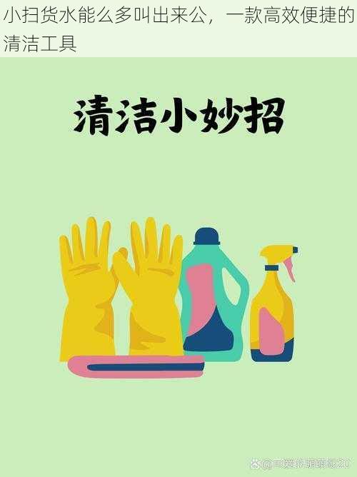 小扫货水能么多叫出来公,一款高效便捷的清洁工具