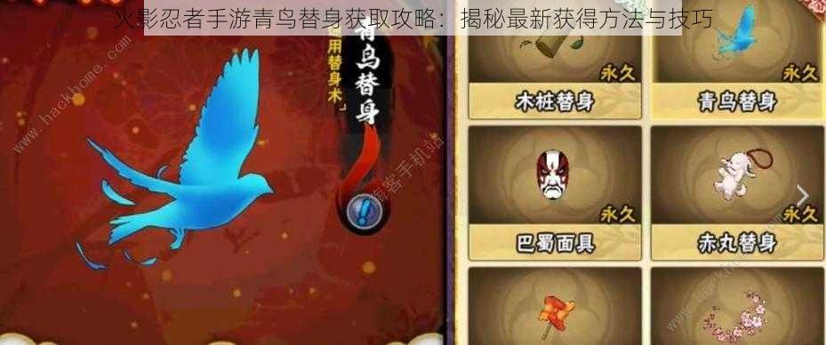 火影忍者手游青鸟替身获取攻略:揭秘最新获得方法与技巧