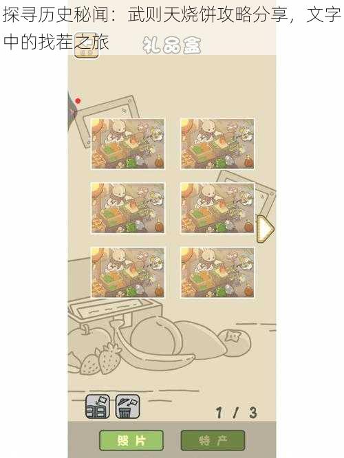探寻历史秘闻:武则天烧饼攻略分享,文字中的找茬之旅