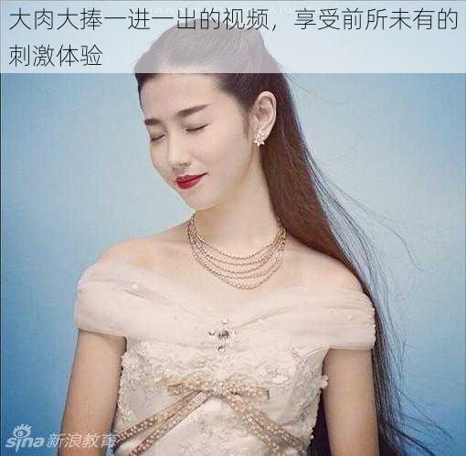 大肉大捧一进一出的视频,享受前所未有的刺激体验