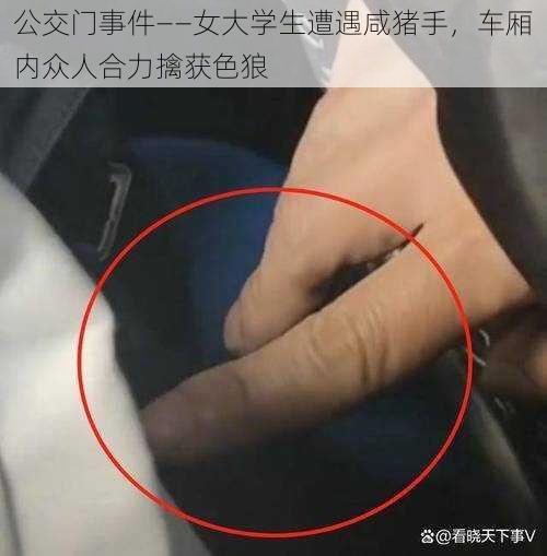 公交门事件——女大学生遭遇咸猪手,车厢内众人合力擒获色狼