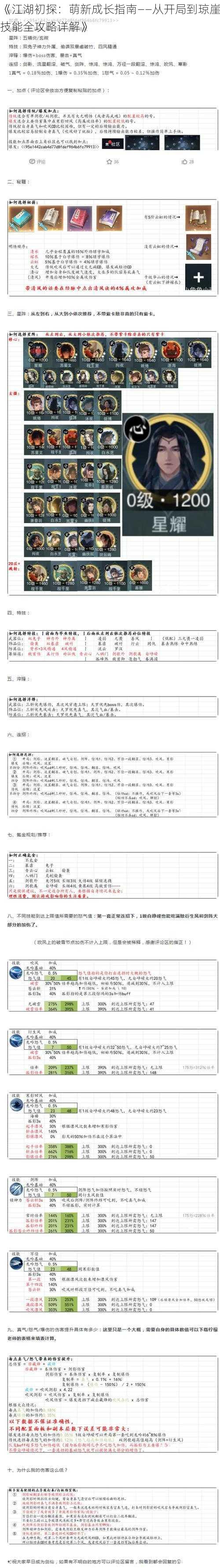 《江湖初探:萌新成长指南——从开局到琼崖技能全攻略详解》
