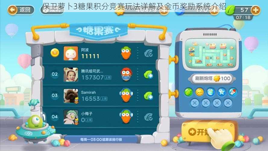 保卫萝卜3糖果积分竞赛玩法详解及金币奖励系统介绍