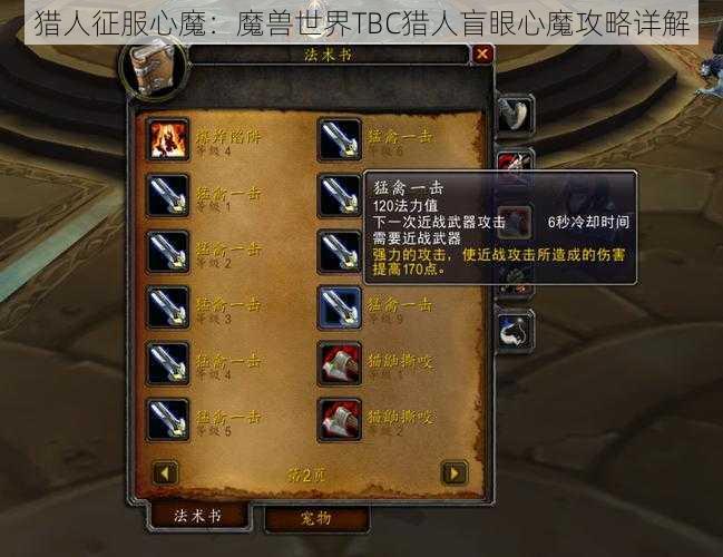 猎人征服心魔:魔兽世界TBC猎人盲眼心魔攻略详解
