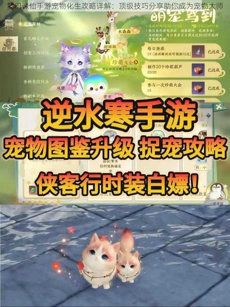 梦幻诛仙手游宠物化生攻略详解:顶级技巧分享助你成为宠物大师