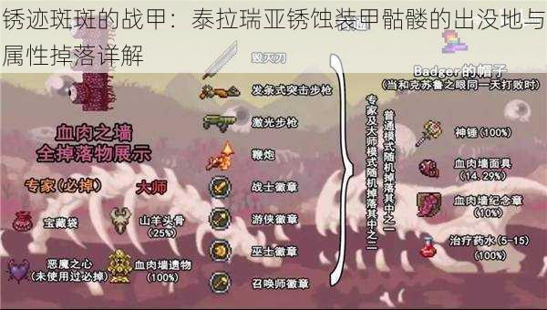 锈迹斑斑的战甲:泰拉瑞亚锈蚀装甲骷髅的出没地与属性掉落详解