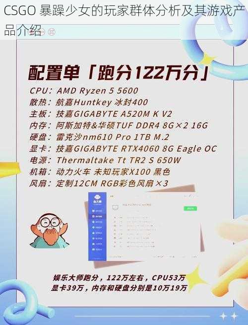 CSGO 暴躁少女的玩家群体分析及其游戏产品介绍
