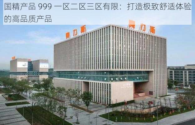 国精产品 999 一区二区三区有限:打造极致舒适体验的高品质产品