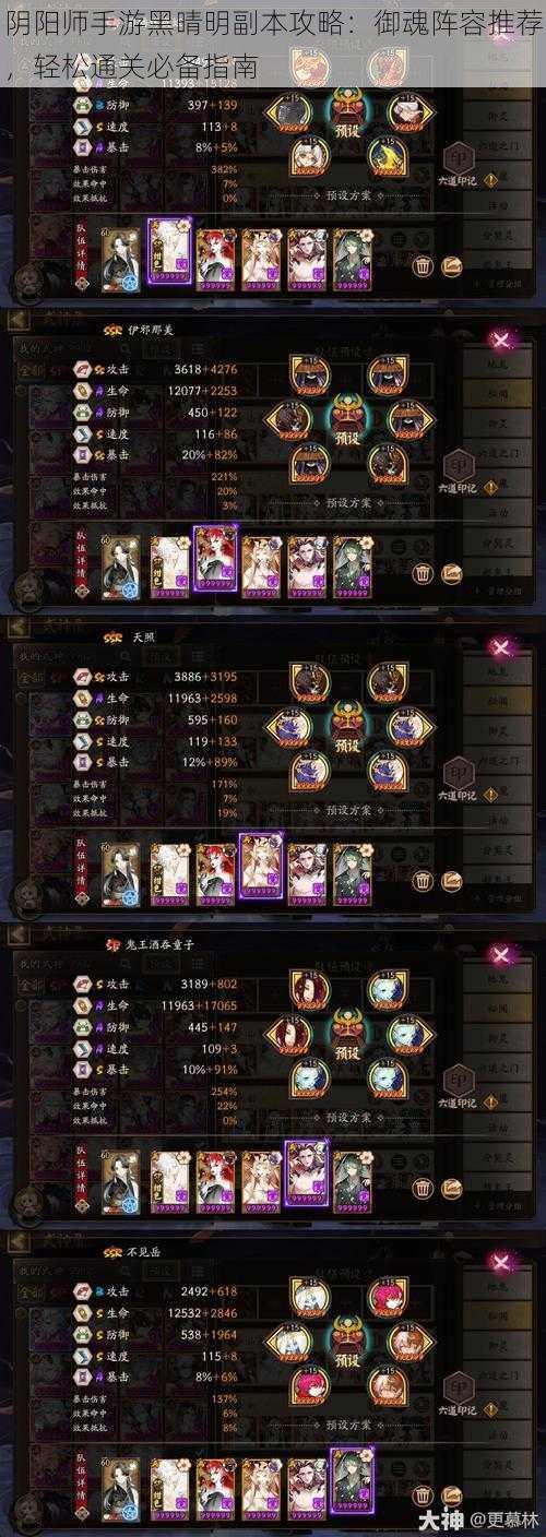 阴阳师手游黑晴明副本攻略：御魂阵容推荐，轻松通关必备指南