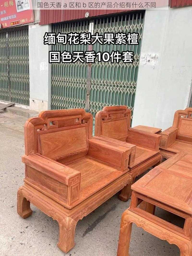 国色天香 a 区和 b 区的产品介绍有什么不同