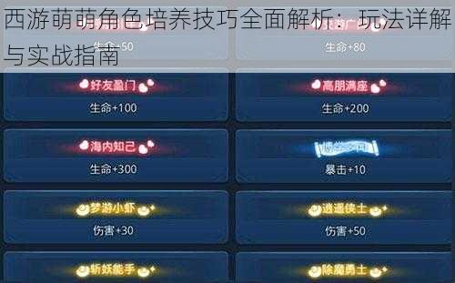 西游萌萌角色培养技巧全面解析:玩法详解与实战指南