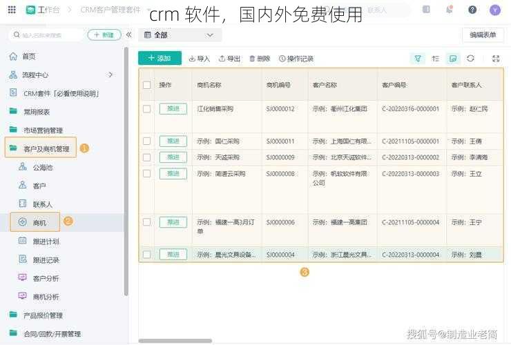 crm 软件,国内外免费使用