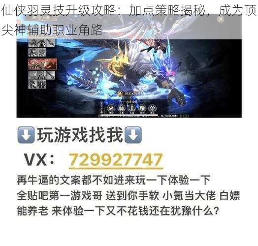 仙侠羽灵技升级攻略:加点策略揭秘,成为顶尖神辅助职业角路
