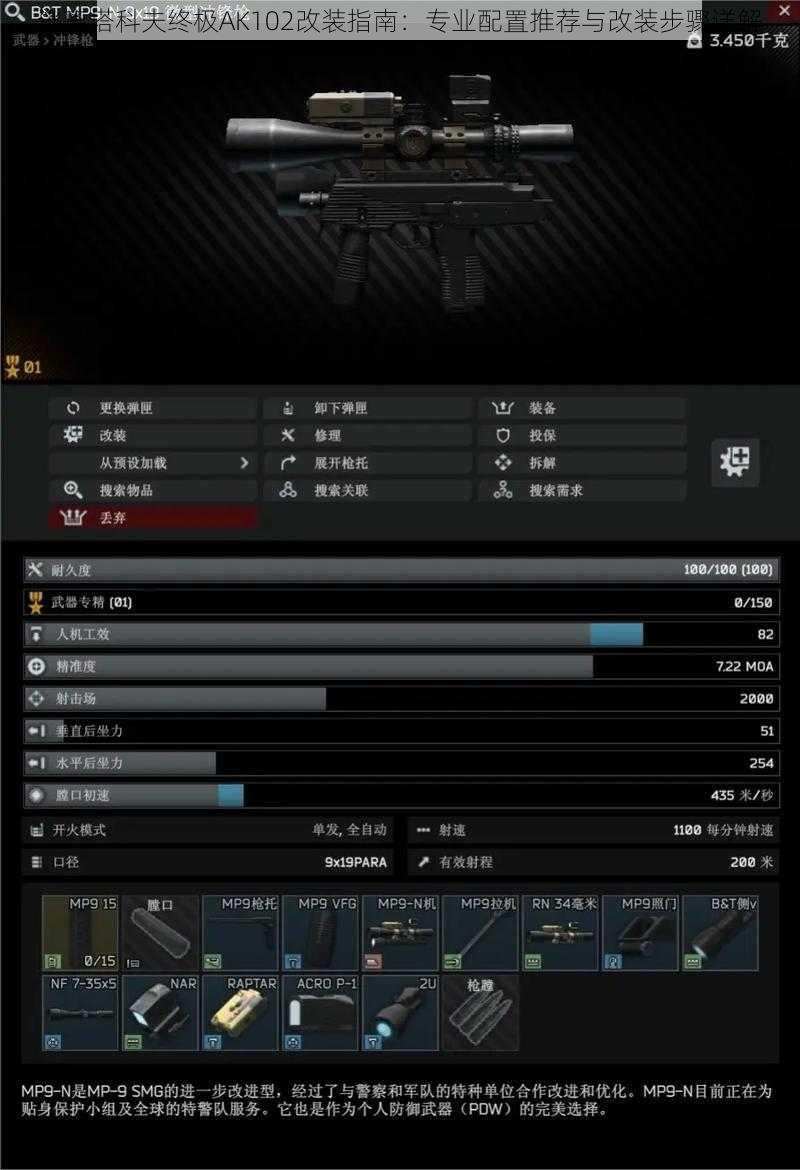 逃离塔科夫终极AK102改装指南:专业配置推荐与改装步骤详解