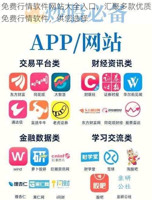 免费行情软件网站大全入口,汇聚多款优质免费行情软件,供您选择
