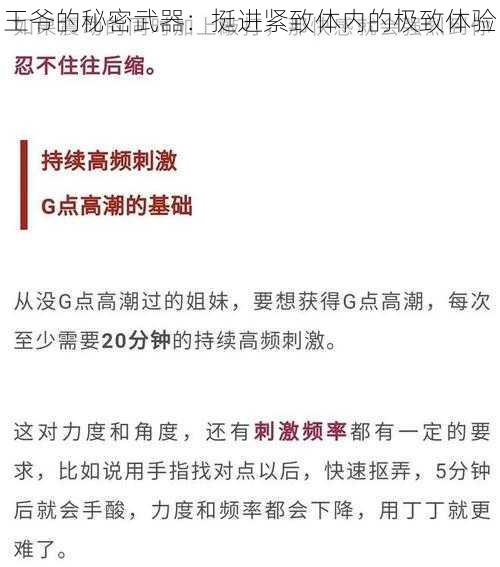 王爷的秘密武器:挺进紧致体内的极致体验