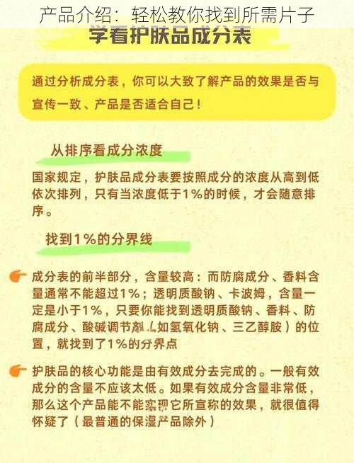 产品介绍:轻松教你找到所需片子