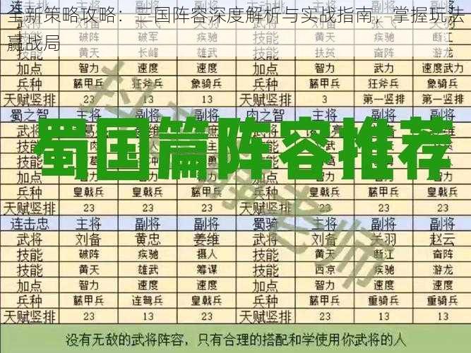 全新策略攻略:三国阵容深度解析与实战指南,掌握玩法赢战局