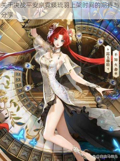 关于决战平安京霓瑛琉羽上架时间的期待与分享