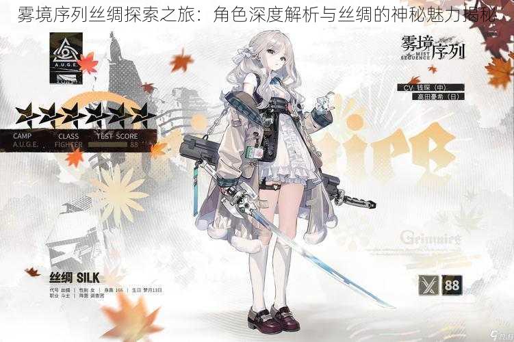 雾境序列丝绸探索之旅:角色深度解析与丝绸的神秘魅力揭秘
