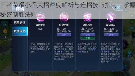 王者荣耀小乔大招深度解析与连招技巧指南:掌握秘密制胜法则