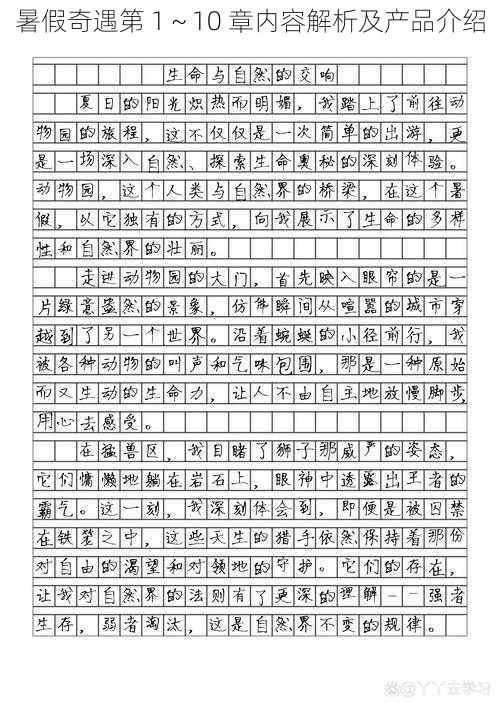 暑假奇遇第 1~10 章内容解析及产品介绍